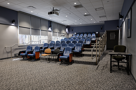 Photo of Garcia Hall interior. 