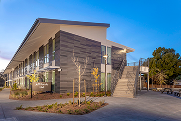 Photo of Kunde Hall at dawn or dusk