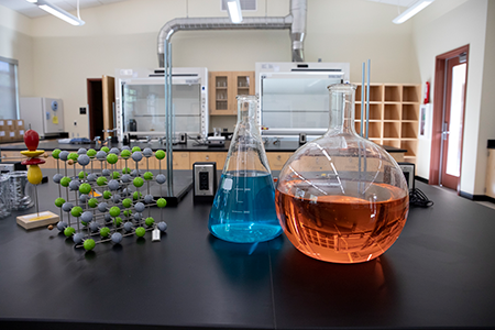 Photo of Petaluma Science Addition interior. 