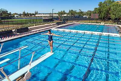 Photo of SRJC outdoor Olympic-sized swimming pool